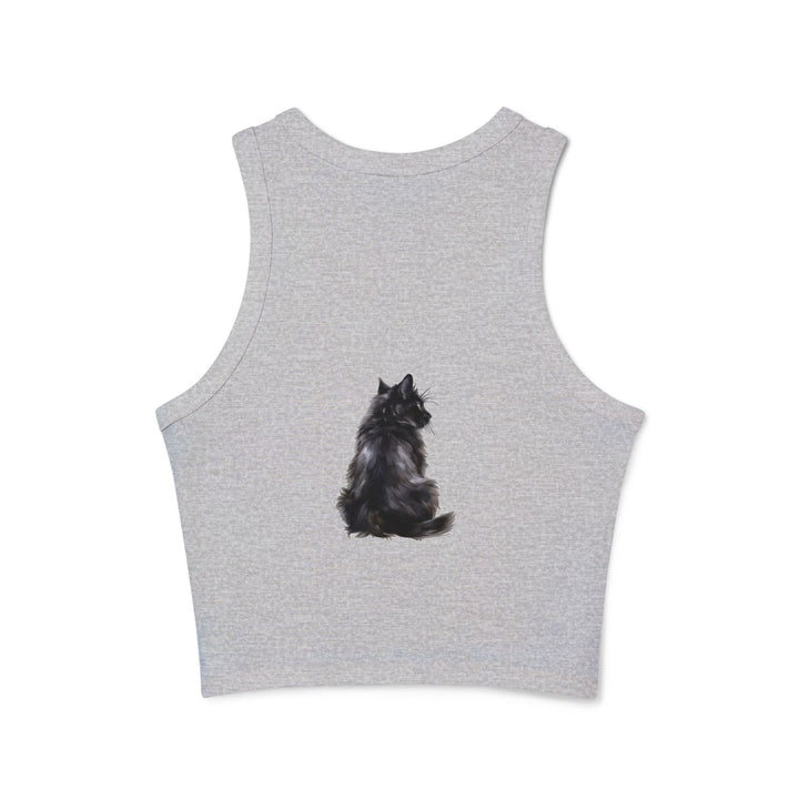 Black Cat Racerback Tank - Feline Fashion Tank Top - Blululi