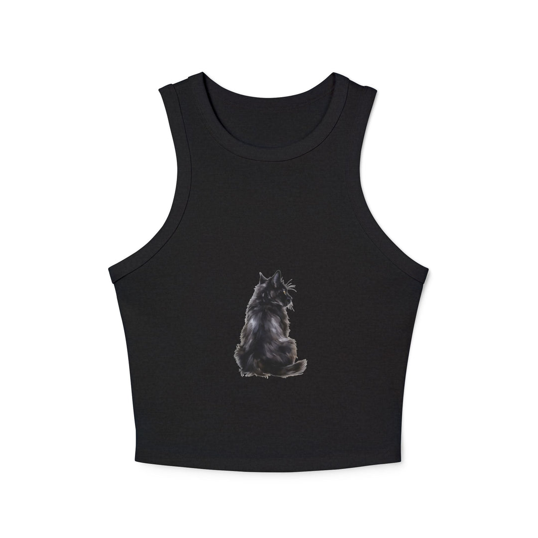 Black Cat Racerback Tank - Feline Fashion Tank Top - Blululi