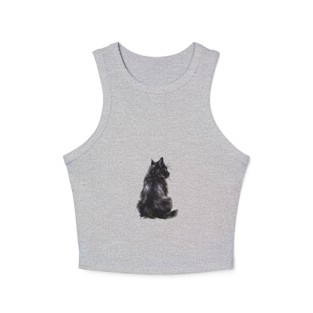 Black Cat Racerback Tank - Feline Fashion Tank Top - Blululi