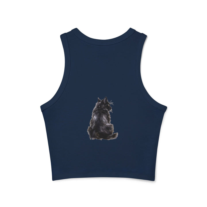 Black Cat Racerback Tank - Feline Fashion Tank Top - Blululi