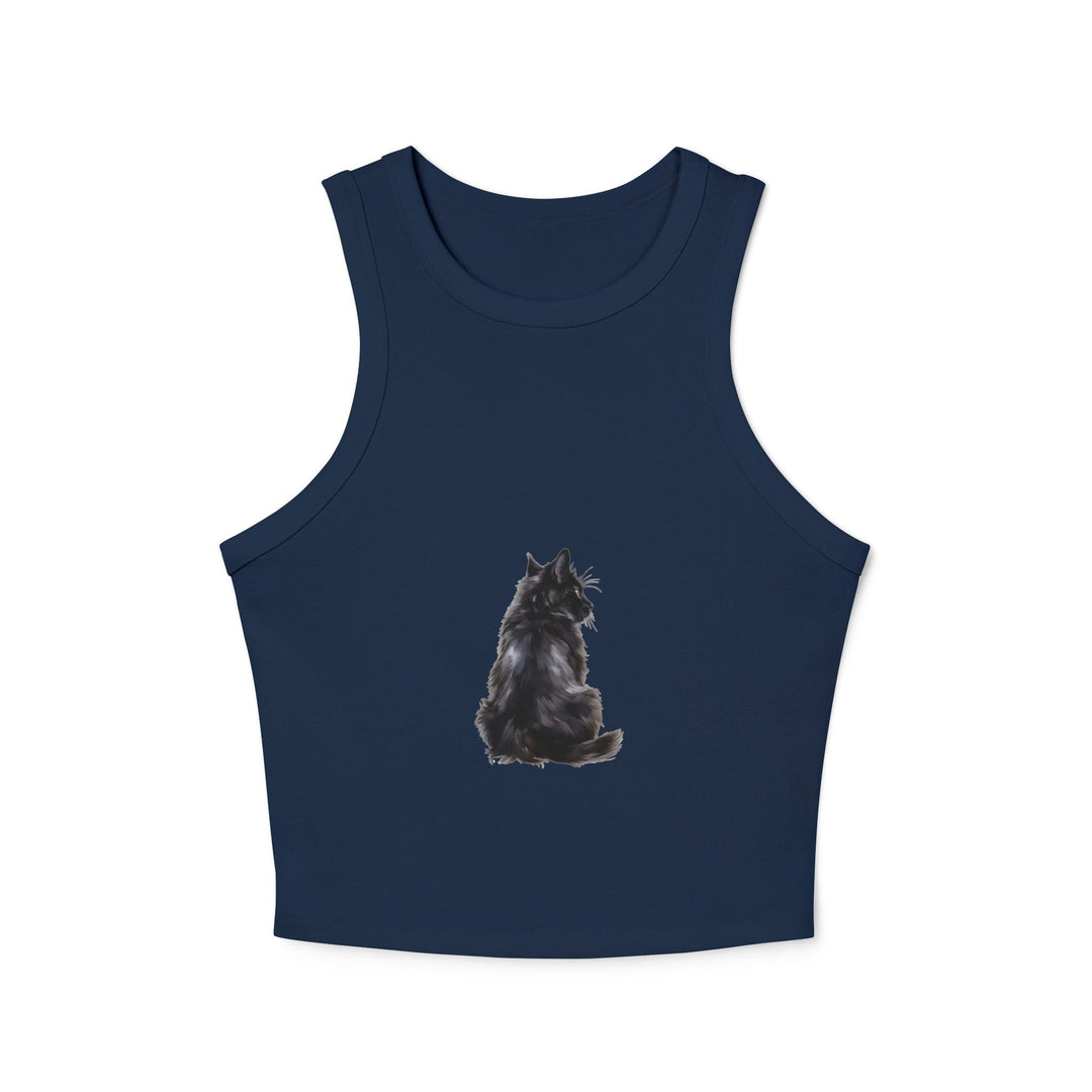 Black Cat Racerback Tank - Feline Fashion Tank Top - Blululi