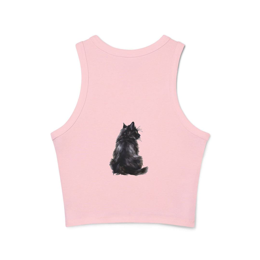 Black Cat Racerback Tank - Feline Fashion Tank Top - Blululi