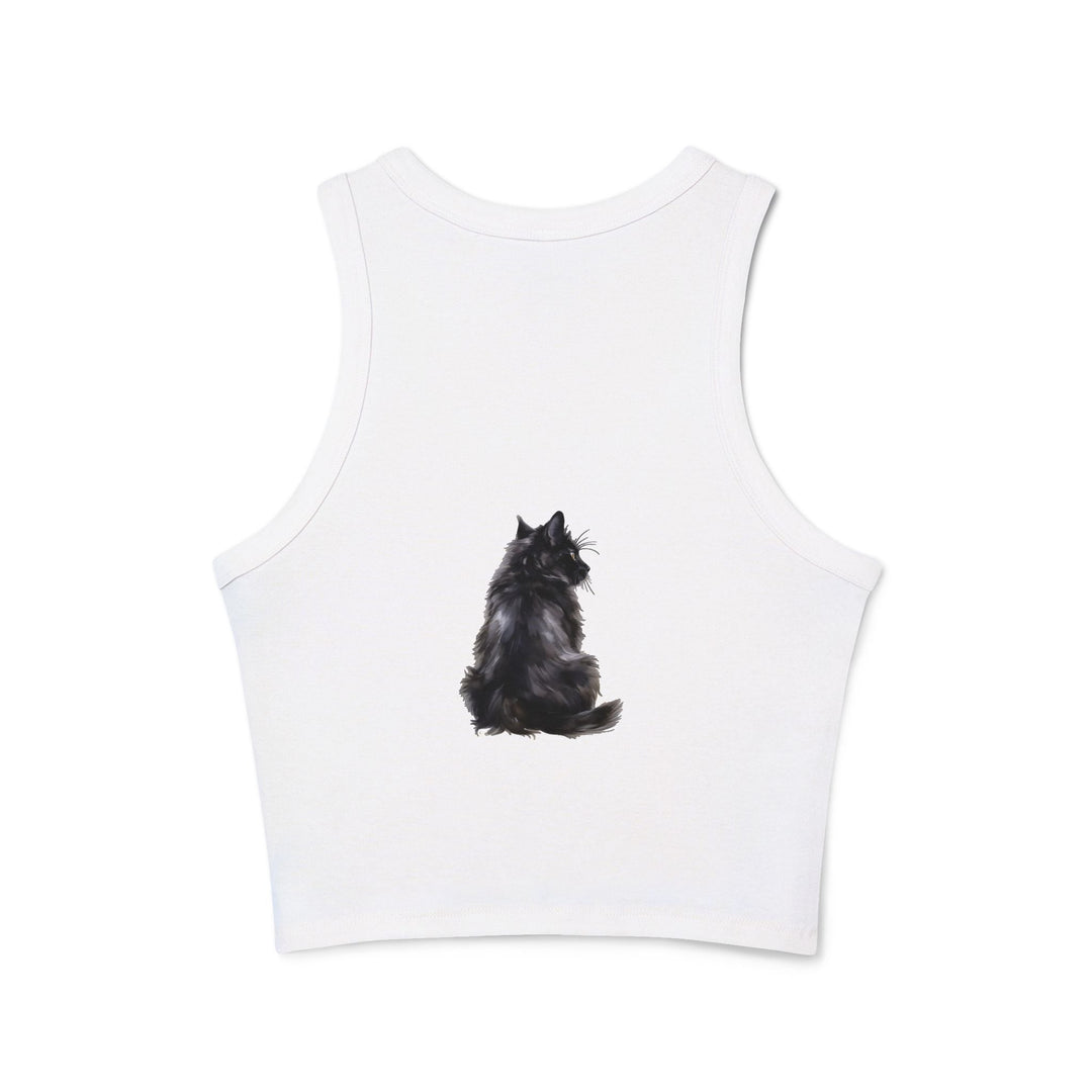 Black Cat Racerback Tank - Feline Fashion Tank Top - Blululi