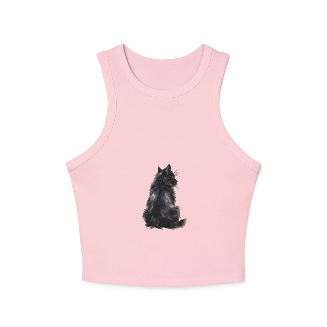 Black Cat Racerback Tank - Feline Fashion Tank Top - Blululi