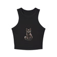 Black Cat Racerback Tank Top - Cute Kitty Design Tank Top - Blululi
