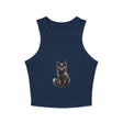 Black Cat Racerback Tank Top - Cute Kitty Design Tank Top - Blululi