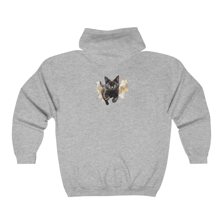 Black Cat Running Hoodie - Spooky & Cool Hoodie - Blululi