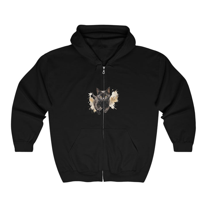 Black Cat Running Hoodie - Spooky & Cool Hoodie - Blululi