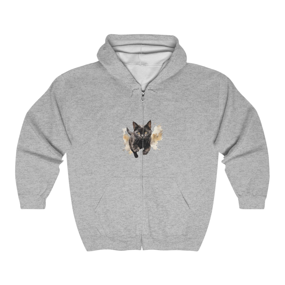 Black Cat Running Hoodie - Spooky & Cool Hoodie - Blululi