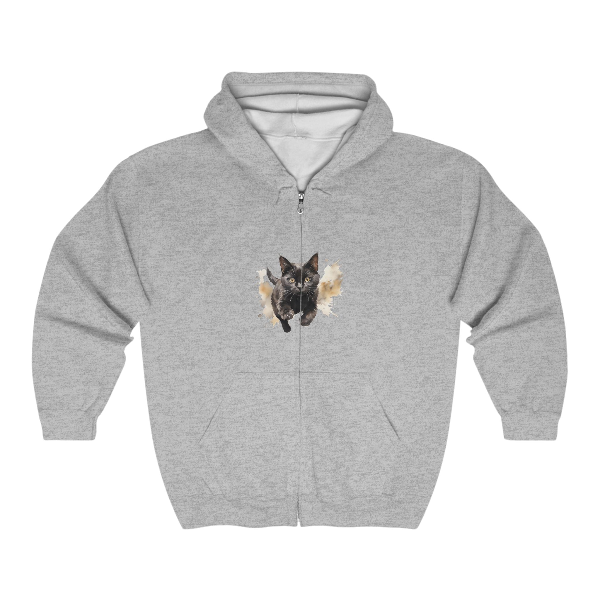 Black Cat Running Hoodie - Spooky & Cool Hoodie - Blululi