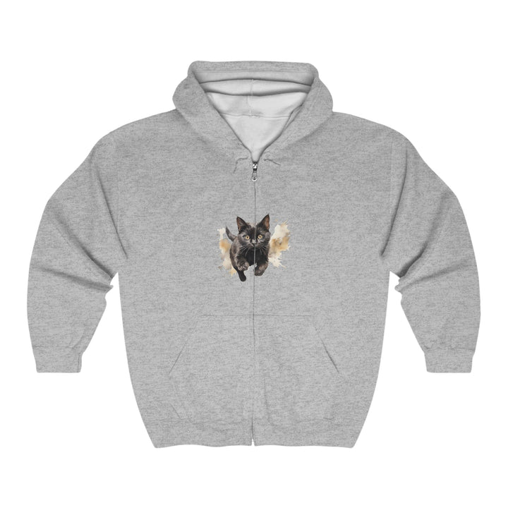 Black Cat Running Hoodie - Spooky & Cool Hoodie - Blululi