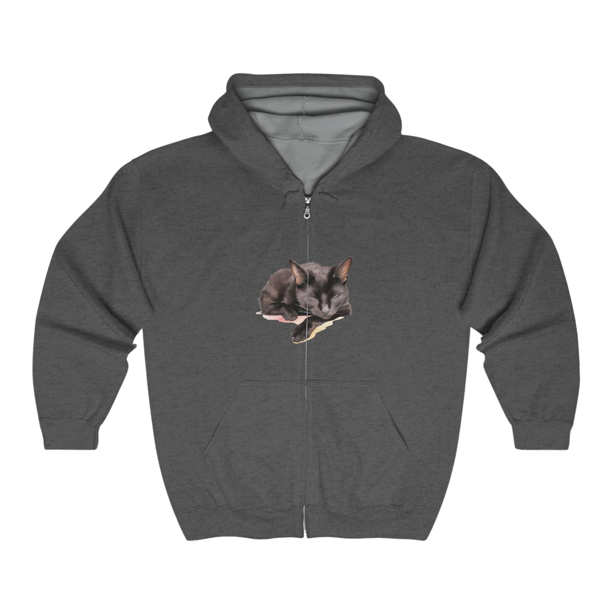 Black Cat Sleep Hoodie - Cozy & Cute Hoodie - Blululi