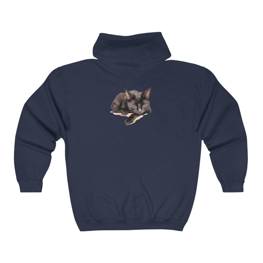 Black Cat Sleep Hoodie - Cozy & Cute Hoodie - Blululi