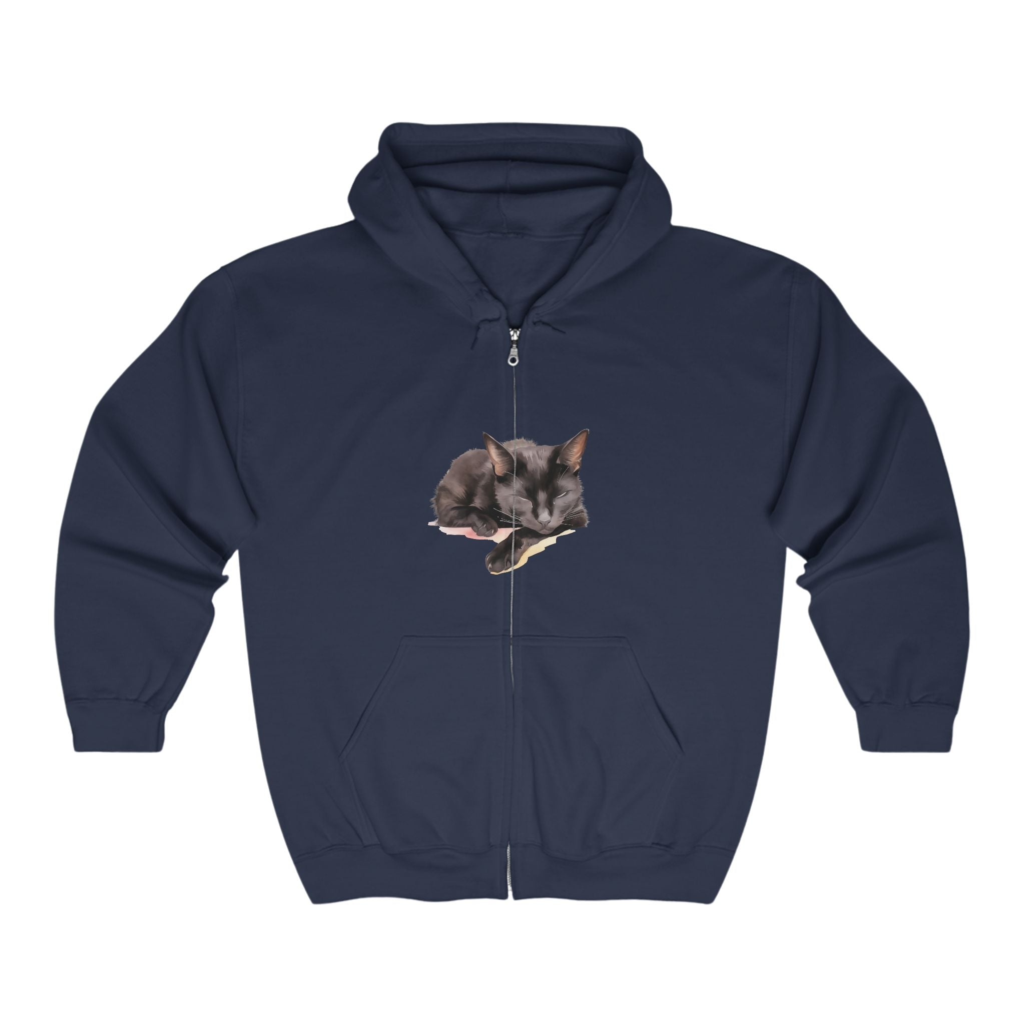 Black Cat Sleep Hoodie - Cozy & Cute Hoodie - Blululi