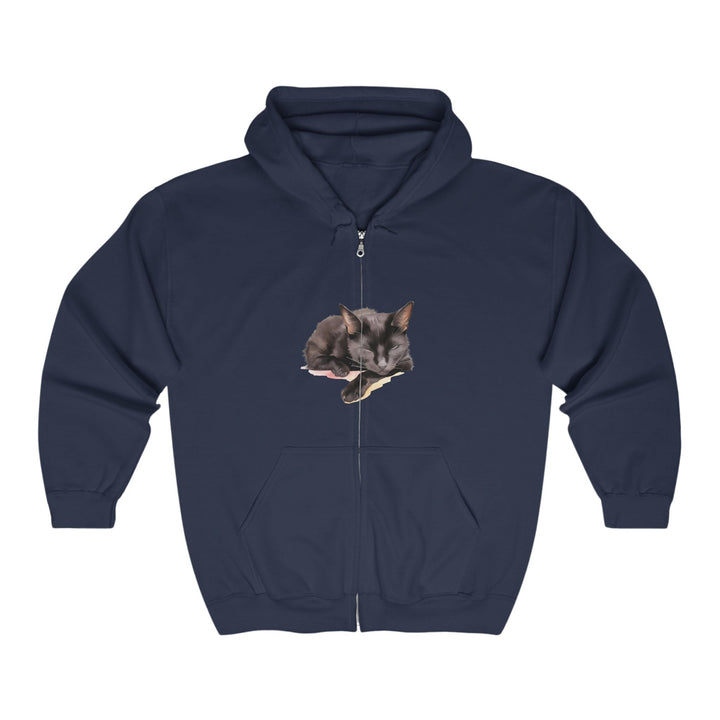 Black Cat Sleep Hoodie - Cozy & Cute Hoodie - Blululi