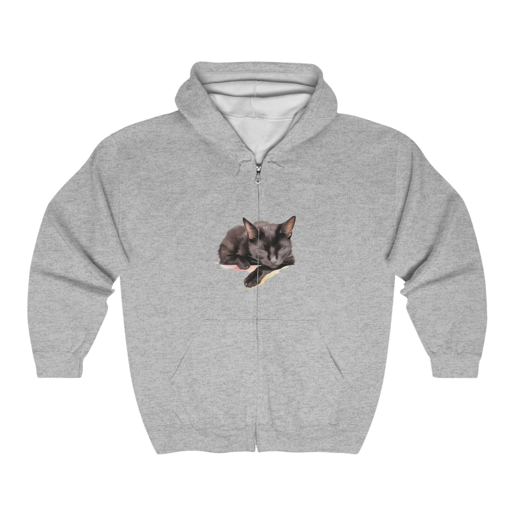 Black Cat Sleep Hoodie - Cozy & Cute Hoodie - Blululi