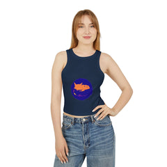 Black Cat Sleeping in Bowl Watercolor Tank Top Tank Top - Blululi