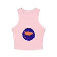 Black Cat Sleeping in Bowl Watercolor Tank Top Tank Top - Blululi