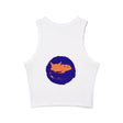 Black Cat Sleeping in Bowl Watercolor Tank Top Tank Top - Blululi
