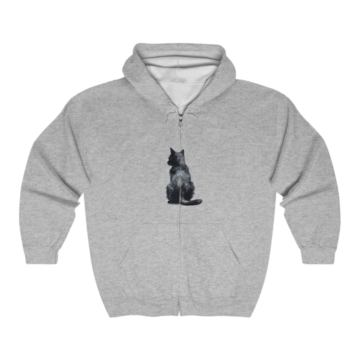 Black Cat Watercolor Hoodie - Cozy & Cute Hoodie - Blululi