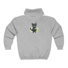 Black Cat Watercolor Hoodie - Cozy & Cute Hoodie - Blululi