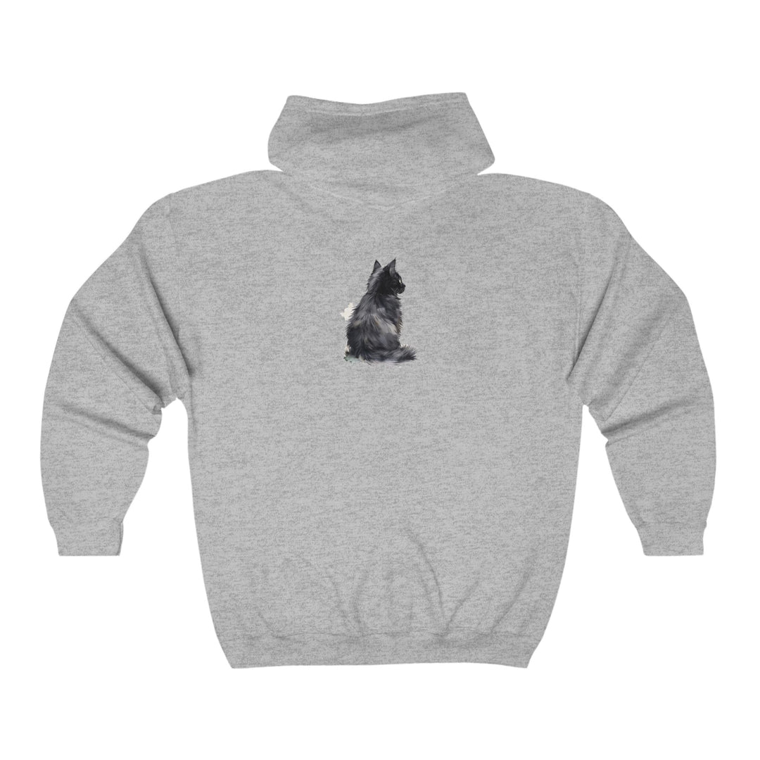 Black Cat Watercolor Hoodie - Cozy & Stylish Hoodie - Blululi