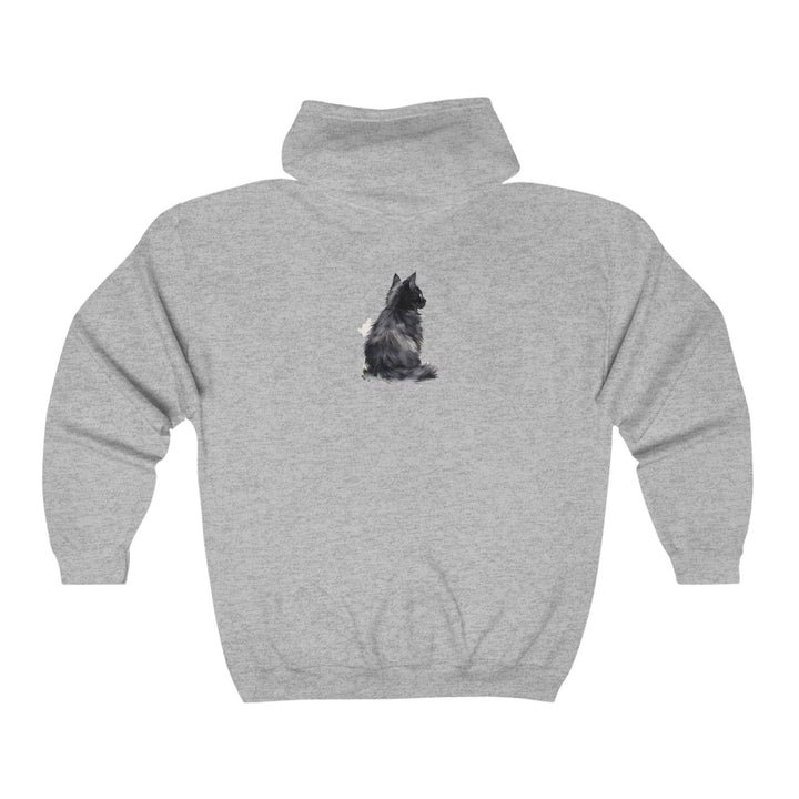 Black Cat Watercolor Hoodie - Cozy & Stylish Hoodie - Blululi