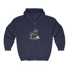 Black Cat Watercolor Hoodie - Cozy & Stylish Hoodie - Blululi