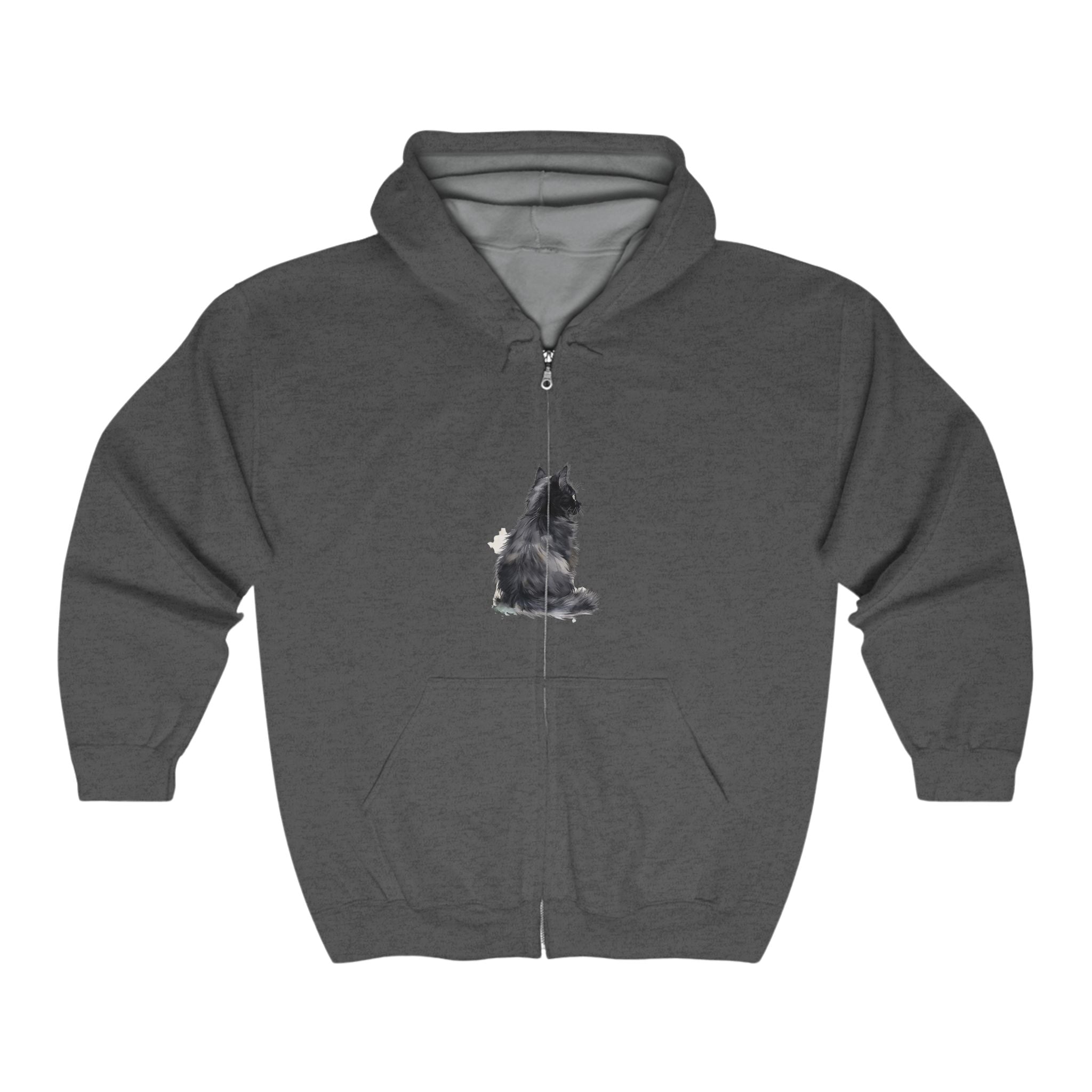 Black Cat Watercolor Hoodie - Cozy & Stylish Hoodie - Blululi