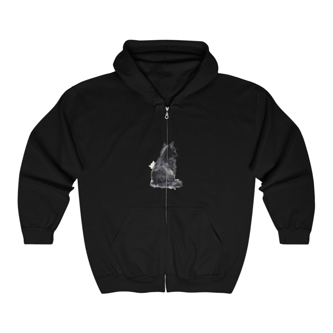 Black Cat Watercolor Hoodie - Cozy & Stylish Hoodie - Blululi