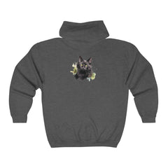 Black Cat Watercolor Hoodie - Feline Fashion Hoodie - Blululi