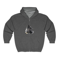 Black Cat Watercolor Hoodie - Mysterious Charm Hoodie - Blululi