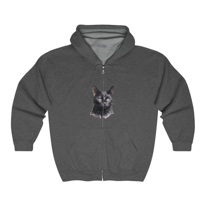 Black Cat Watercolor Hoodie - Mysterious & Cool Hoodie - Blululi