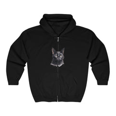 Black Cat Watercolor Hoodie - Mysterious & Cool Hoodie - Blululi
