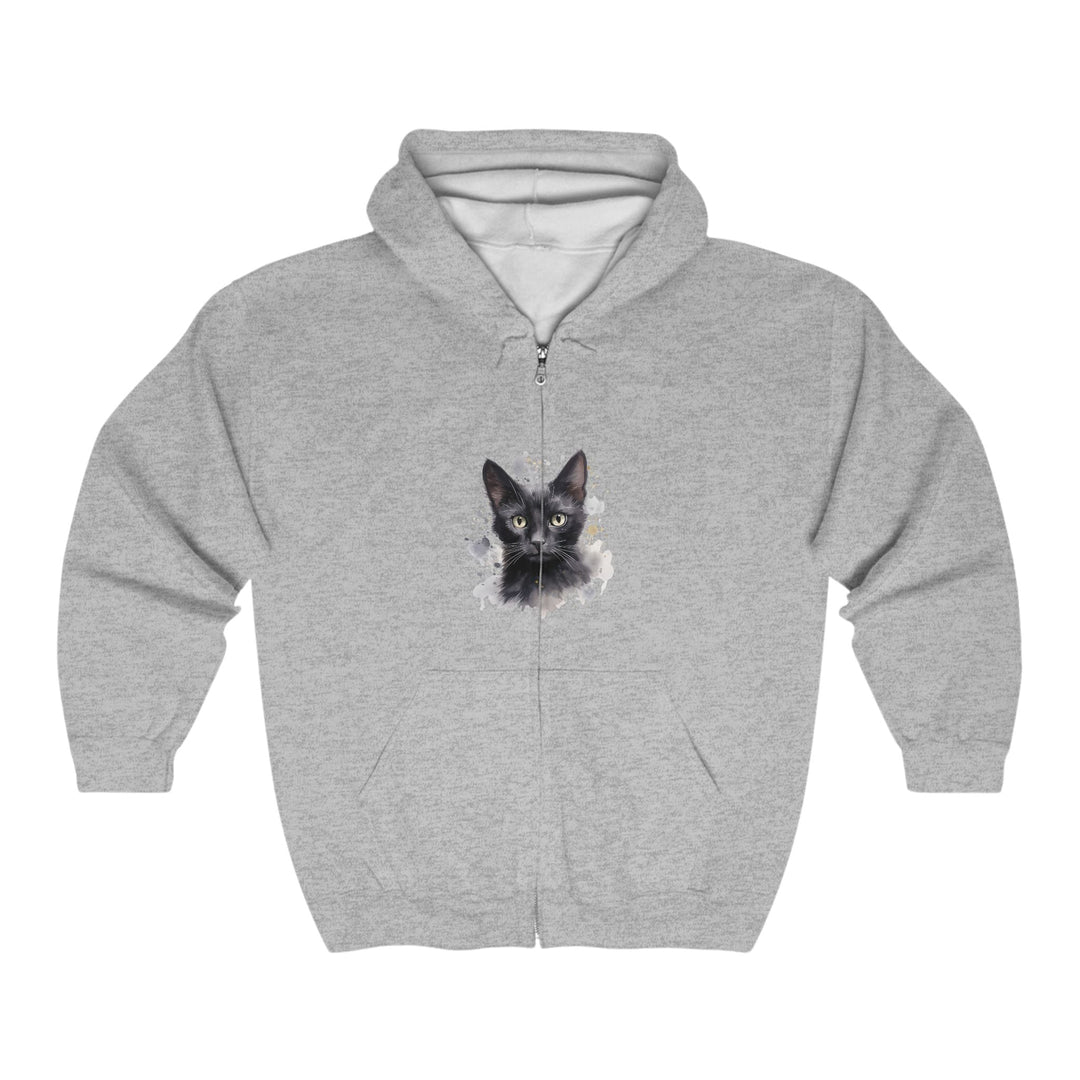 Black Cat Watercolor Hoodie - Mystical & Cool Hoodie - Blululi