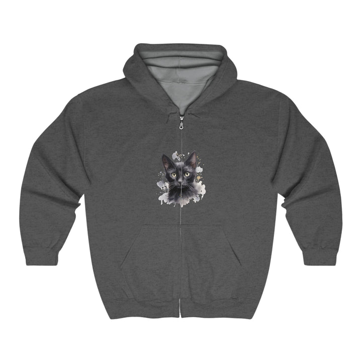 Black Cat Watercolor Hoodie - Mystical & Cool Hoodie - Blululi