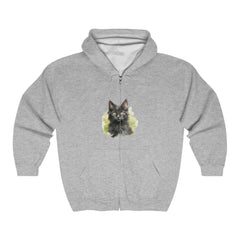 Black Cat Watercolor Hoodie - Mystical & Cozy Hoodie - Blululi