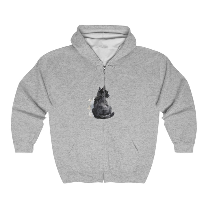 Black Cat Watercolor Hoodie - Mystical Design Hoodie - Blululi