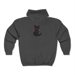 Black Cat Watercolor Hoodie - Mystical Design Hoodie - Blululi