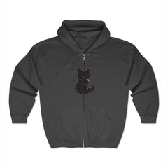 Black Cat Watercolor Hoodie - Mystical Design Hoodie - Blululi
