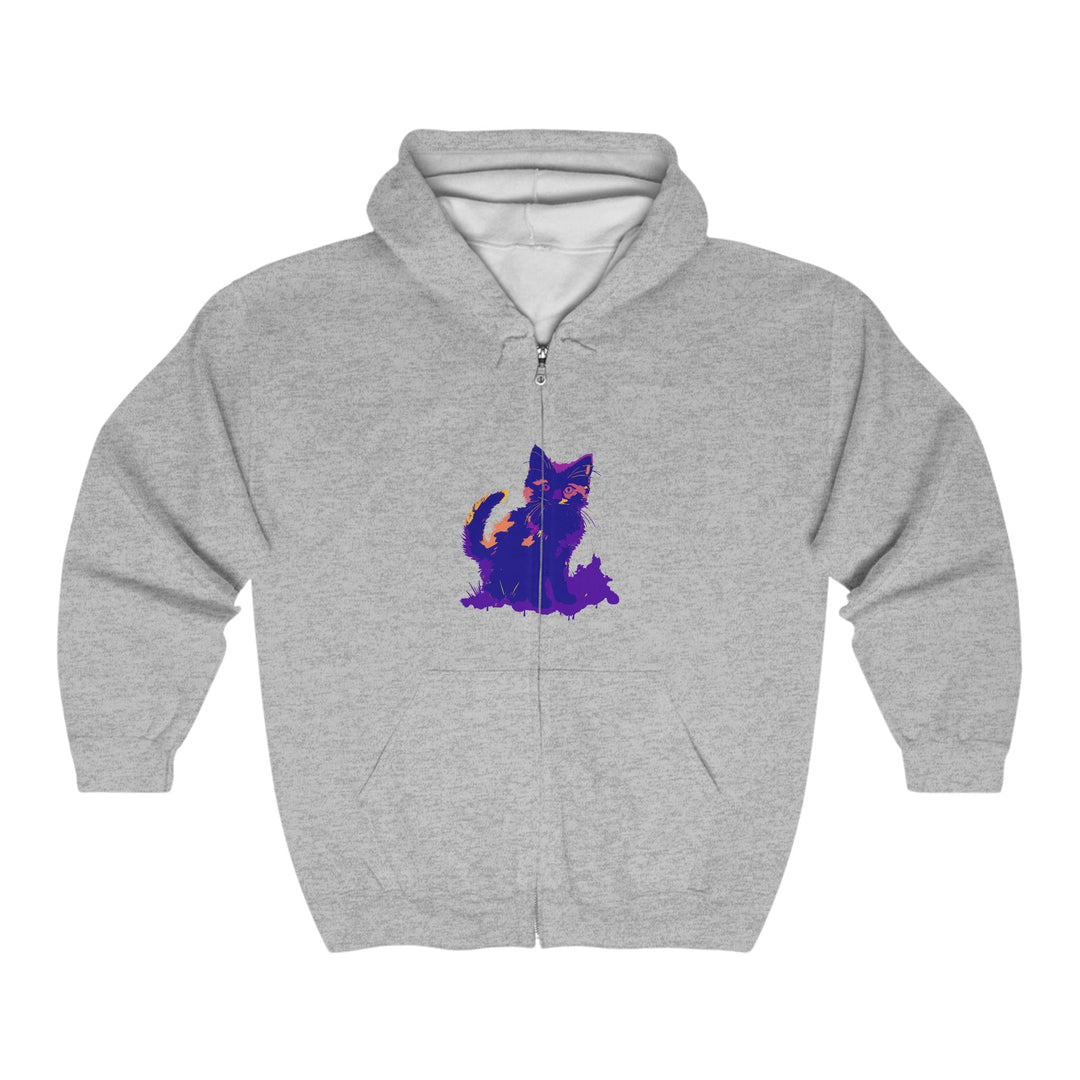 Black Cat Watercolor Hoodie - Mystical Pet Design Hoodie - Blululi