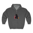 Black Cat Watercolor Hoodie - Mystical Pet Design Hoodie - Blululi