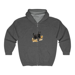 Black Cat Watercolor Hoodie - Mystical Pet Design Hoodie - Blululi