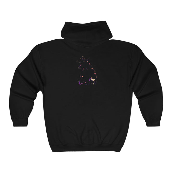 Black Cat Watercolor Hoodie - Mystical Pet Design Hoodie - Blululi