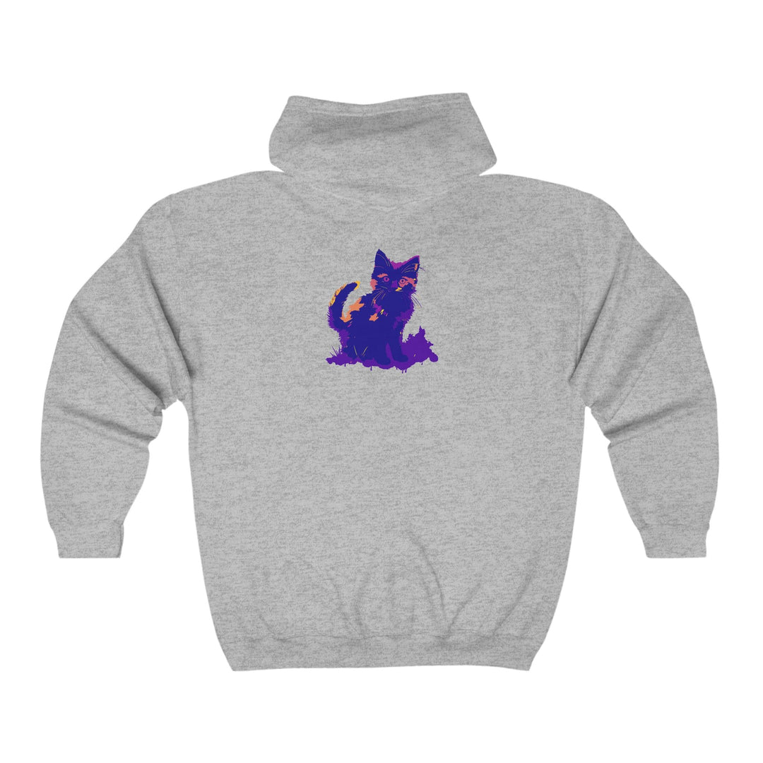 Black Cat Watercolor Hoodie - Mystical Pet Design Hoodie - Blululi