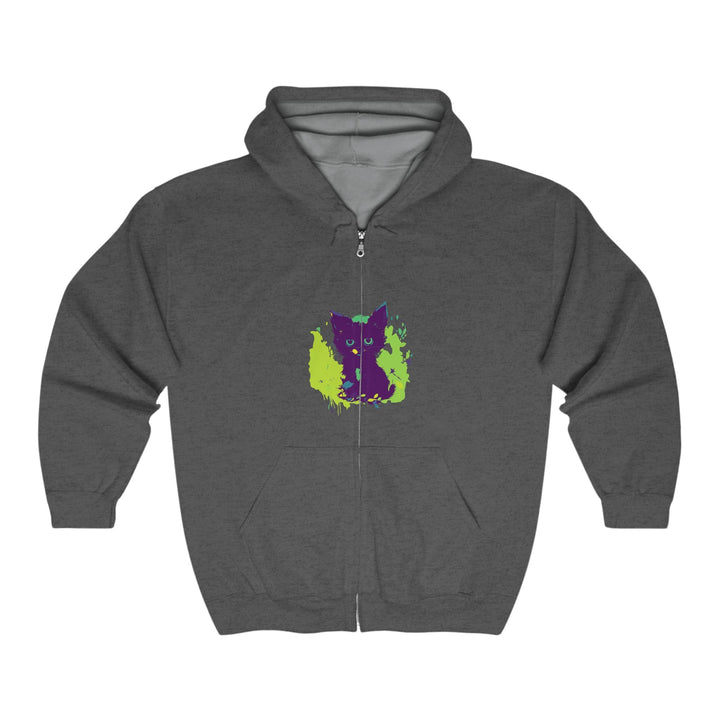 Black Cat Watercolor Hoodie - Mystical Pet Design Hoodie - Blululi