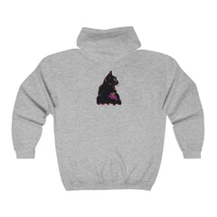 Black Cat Watercolor Hoodie - Mystical Pet Design Hoodie - Blululi