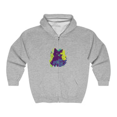 Black Cat Watercolor Hoodie - Mystical Pet Design Hoodie - Blululi