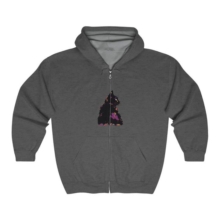 Black Cat Watercolor Hoodie - Mystical Pet Design Hoodie - Blululi