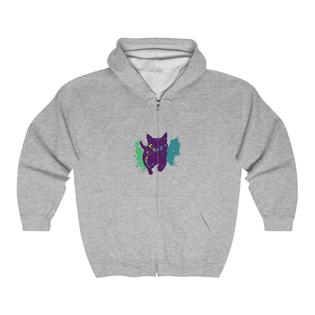 Black Cat Watercolor Hoodie - Mystical Pet Design Hoodie - Blululi